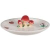 Clayre & Eef 6CE1701 plat de service blanc rouge Ø 21x6 cm champignons fleurs maison de campagne