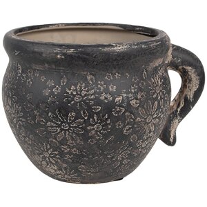 Clayre & Eef 6CE1708 Pot de fleurs noir marron...