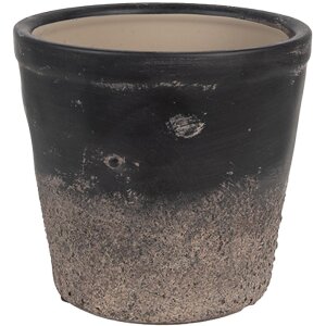 Clayre & Eef 6CE1719M Pot de fleurs noir marron...