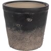 Clayre & Eef 6CE1719M Pot de fleurs noir marron Ø 15x14 cm Décoration