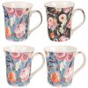 Clayre & Eef 6CEMS0048 Tasse 4 pièces 12x 8x10 cm / 300 ml bleu rose