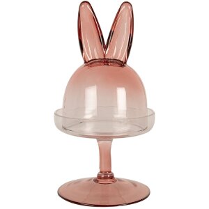 Clayre & Eef 6GL4385 Cloche en verre Rose Ø...