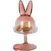 Clayre & Eef 6GL4385 Cloche en verre Rose Ø 12x23 cm - Présentation élégante