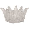 Clayre & Eef 6GL4392 Porte-bougie à chauffe-plat Couronne Transparent 8x8x5 cm