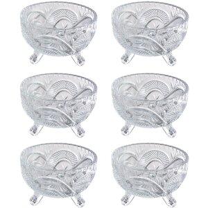 Clayre & Eef 6GL4869 Set de 6 coupes Transparent...