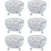 Clayre & Eef 6GL4869 Set de 6 coupes Transparent Ø 10x6 cm