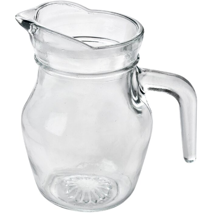 Clayre & Eef 6GL4871 Carafe en verre Transparent 500 ml 14x9x13 cm