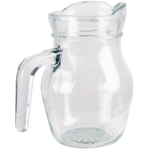 Clayre & Eef 6GL4871 Carafe en verre Transparent 500 ml 14x9x13 cm