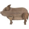 Clayre & Eef 6H2322 Cochon décoratif brun 42x9x28 cm