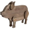 Clayre & Eef 6H2322 Cochon décoratif brun 42x9x28 cm