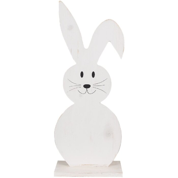 Clayre & Eef 6H2326 Lapin décoratif blanc 10x5x26 cm