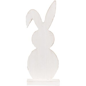 Clayre & Eef 6H2326 Lapin décoratif blanc 10x5x26 cm