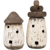 Clayre & Eef 6H2335 Décoration phare blanc marron Ø 11x23 cm