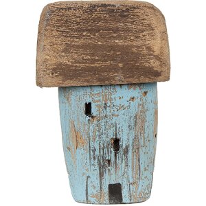 Clayre & Eef 6H2338 Maison Déco 6x4x10 cm Bleu Marron