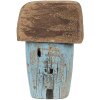 Clayre & Eef 6H2338 Maison Déco 6x4x10 cm Bleu Marron