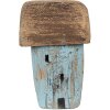 Clayre & Eef 6H2338 Maison Déco 6x4x10 cm Bleu Marron