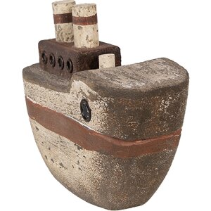 Clayre & Eef 6H2352 Bateau déco 15x6x12 cm Beige Marron - Flair maritime