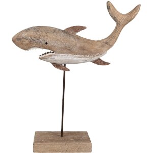 Clayre & Eef 6H2354 Requin déco Marron 34x8x39...