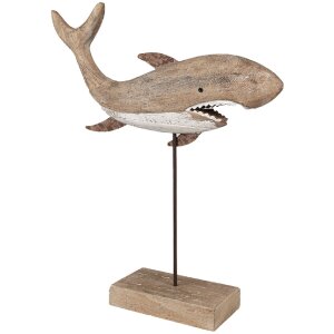 Clayre & Eef 6H2354 Requin déco Marron 34x8x39 cm Accessoire dintérieur maritime