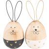 Clayre & Eef 6H2383 Lapin décoratif Marron Ø 6x14 cm