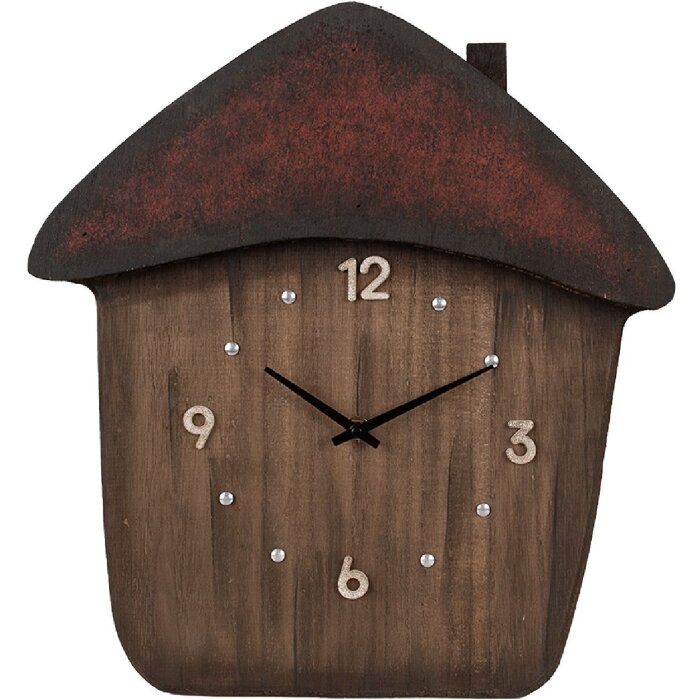 Clayre & Eef 6KL0820 Horloge murale marron 37x4x40 cm 1xAA