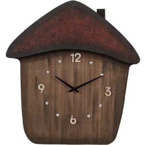 Clayre & Eef 6KL0820 Horloge murale marron 37x4x40 cm...