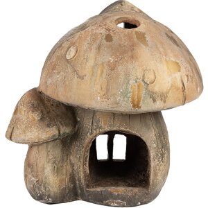 Clayre & Eef 6MG0037 Champignon décoratif brun 34x29x35 cm