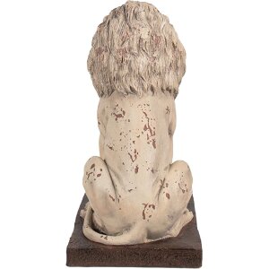 Clayre & Eef 6MG0043 Décoration lion baroque beige 30x23x45 cm