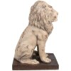 Clayre & Eef 6MG0043 Décoration lion baroque beige 30x23x45 cm