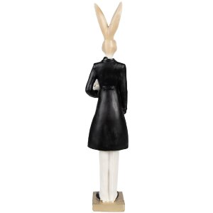 Clayre & Eef 6PR4002 Déco Lapin Beige Noir 7x6x32 cm Cylindre