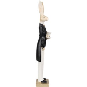 Clayre & Eef 6PR4002 Déco Lapin Beige Noir 7x6x32 cm Cylindre