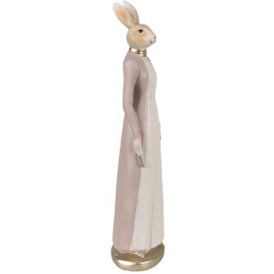 Clayre & Eef 6PR4007 Lapin décoratif Beige Rose 8x7x28 cm