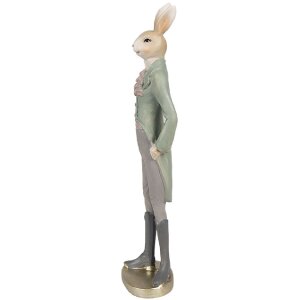 Clayre & Eef 6PR4010 Lapin décoratif Beige/Vert 11x8x40 cm