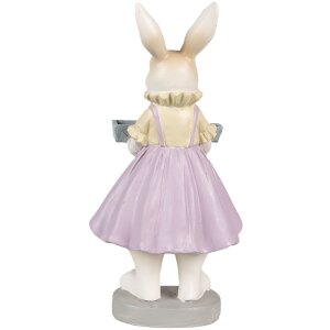 Clayre & Eef 6PR4011 Lapin déco Marron Violet 10x8x20 cm