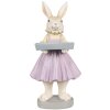 Clayre & Eef 6PR4011 Lapin déco Marron Violet 10x8x20 cm