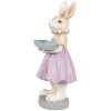 Clayre & Eef 6PR4011 Lapin déco Marron Violet 10x8x20 cm