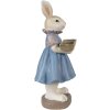 Clayre & Eef 6PR4012 Lapin décoratif 10x8x20 cm Beige Bleu