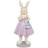 Clayre & Eef 6PR4014 Lapin déco Marron Violet 12x10x27 cm