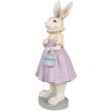 Clayre & Eef 6PR4014 Lapin déco Marron Violet 12x10x27 cm