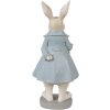 Clayre & Eef 6PR4015 Décoration Lapin 12x9x26 cm Beige Bleu