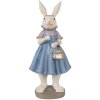 Clayre & Eef 6PR4016 Lapin décoratif Beige Bleu 12x10x27 cm