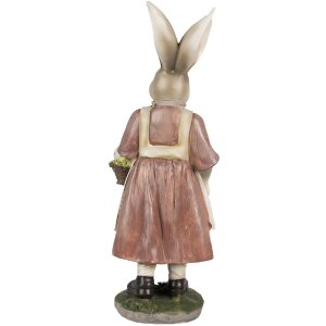 Clayre & Eef 6PR4024 Lapin décoratif 14x11x38cm brun rose