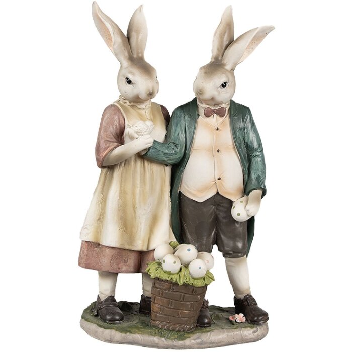 Clayre & Eef 6PR4025 Lapin décoratif 15x8x26 cm en brun