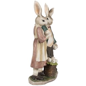 Clayre & Eef 6PR4025 Lapin décoratif 15x8x26 cm en brun