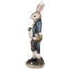 Clayre & Eef 6PR4027 Lapin décoratif brun bleu 9x7x25 cm