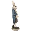 Clayre & Eef 6PR4027 Lapin décoratif brun bleu 9x7x25 cm