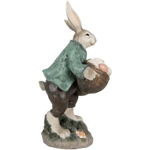 Clayre & Eef 6PR4028 Lapin décoratif 18x16x32cm brun vert