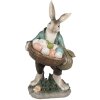 Clayre & Eef 6PR4028 Lapin décoratif 18x16x32cm brun vert