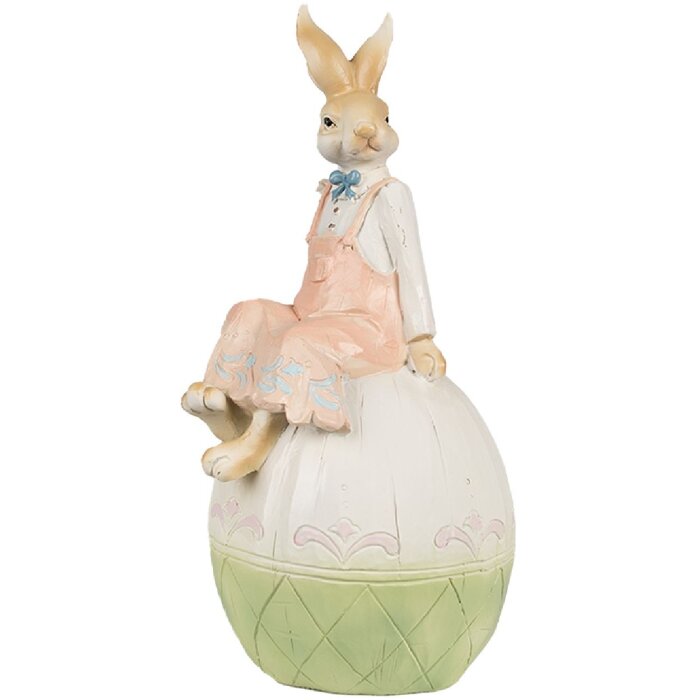 Clayre & Eef 6PR4030 Décoration Lapin 13x11x24cm brun vert