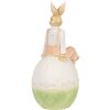 Clayre & Eef 6PR4030 Décoration Lapin 13x11x24cm brun vert